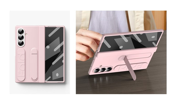 Θήκη με χερούλι και βάση στήριξης - ροζ για Samsung Galaxy Z Fold7