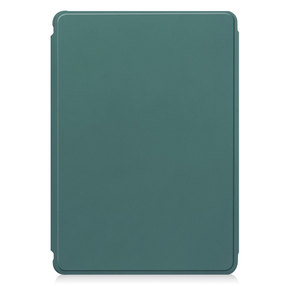 Θήκη πληκτρολογίου για Samsung Galaxy Tab S10 Lite / S10 FE / S9 FE, Rotary 360° Leather, σκούρα πράσινη
