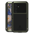 Love Mei Θήκη για Samsung Galaxy S25, armored with glass, πράσινη