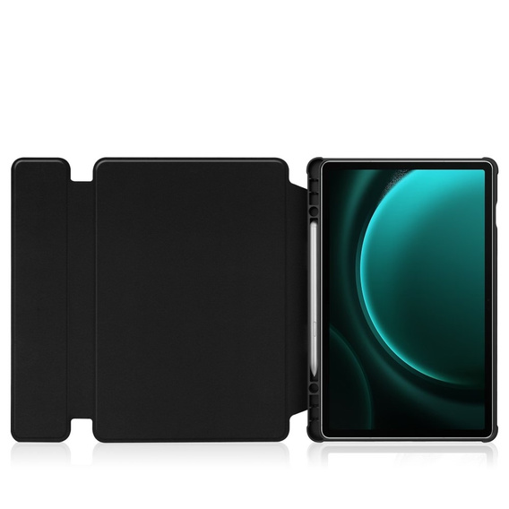 Θήκη πληκτρολογίου για Samsung Galaxy Tab S9 FE+ Plus, Rotary 360° Leather, μαύρη