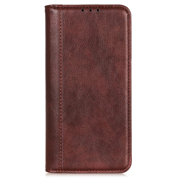 θήκη με πτερύγιο για Motorola Edge 50 Pro, Split Leather, καφέ