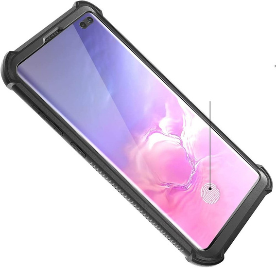 Θήκη για Samsung Galaxy S10 Plus, Dexnor Full Body Rugged, διαφανής / μαύρη