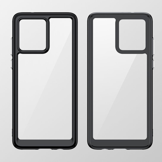 Θήκη για Motorola Moto G84 5G, Fusion Hybrid, διαφανής / μαύρη
