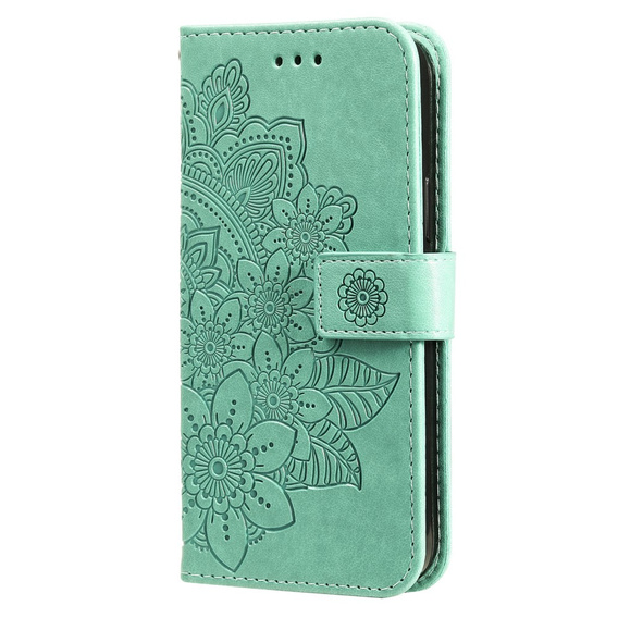 Θήκη με πτερύγιο για Samsung Galaxy A54 5G, Mandala Flower, πράσινη