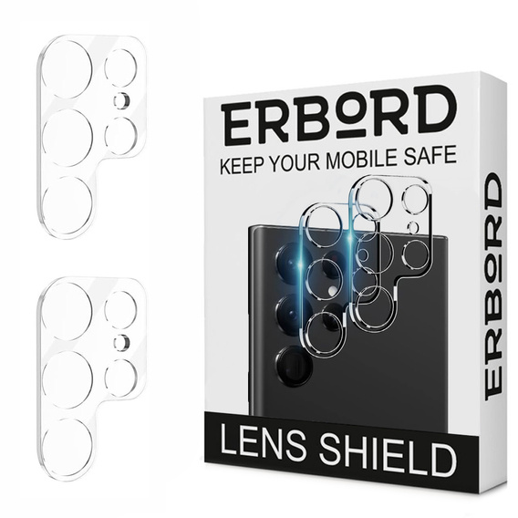 2x ERBORD Camera Tempered Glass για Realme 12 Pro / 12 Pro+, Διαφανές