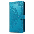 Θήκη με πτερύγιο για Oppo Reno 12FS / 12F, Mandala, μπλε