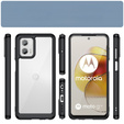 Θήκη για Motorola Moto G73 5G, Fusion Hybrid, διαφανής / μαύρη