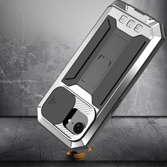 Θωρακισμένη θήκη για iPhone 16E, R-JUST, ασημένια