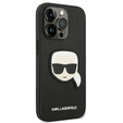 Karl Lagerfeld Θήκη για iPhone 14 Pro Max, Saffiano Karl's Head Patch, μαύρη