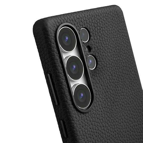 Θήκη MELKCO για Samsung Galaxy S25 Ultra, δερμάτινη, μαύρη