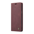 θήκη CASEME για Samsung Galaxy S9 Plus, Leather Wallet Case, μπορντό