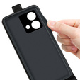 Θήκη με πτερύγιο για Motorola Moto G84, Flip, μαύρη