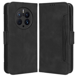 Θήκη με πτερύγιο για Huawei Mate 50 Pro 4G, Card Slot, μαύρη