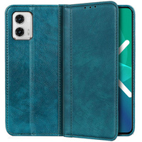 θήκη με πτερύγιο για Motorola Moto G73 5G, Split Leather, τυρκουάζ