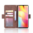 Θήκη με πτερύγιο για Xiaomi Mi Note 10 Lite, Card Slot, καφέ