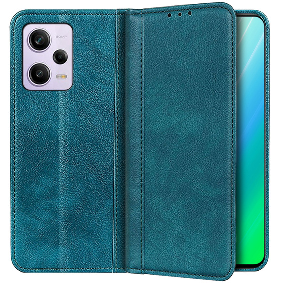 Θήκη για Xiaomi Redmi Note 12 Pro+ 5G, Wallet Litchi Leather, πράσινη