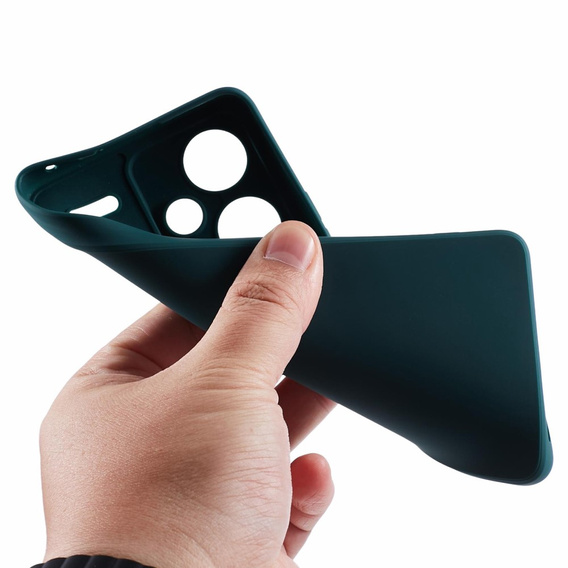 Θήκη για Xiaomi Redmi Note 13 Pro+, Silicone Lite, σκούρα πράσινη