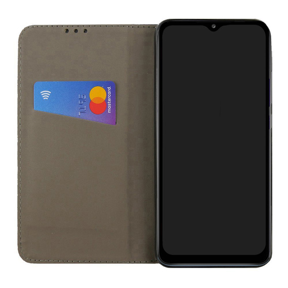 Θήκη για Realme C67 4G, Smart Magnet, σκούρο μπλε + γυαλί 9H