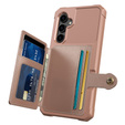 Θήκη για Samsung Galaxy S23 FE, Card Holder Kickstand, ροζ