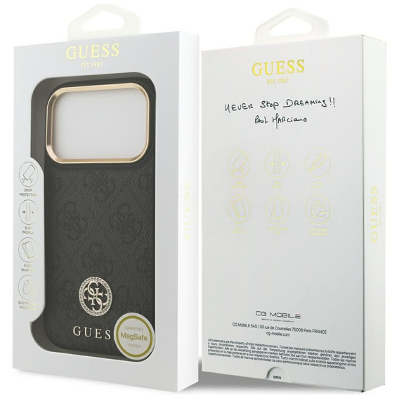 GUESS 4G Strass Logo θήκη για MagSafe για iPhone 17 Pro