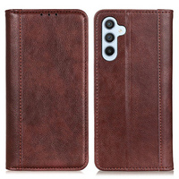 Θήκη για Samsung Galaxy A35 5G, Wallet Litchi Leather, καφέ