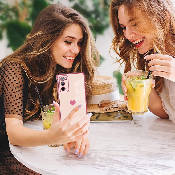 Θήκη για Samsung Galaxy S20 FE, Electro heart, ροζ rose gold