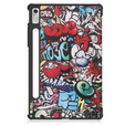 Θήκη για Lenovo Tab P11 Pro Gen 2 TB132FU TB132XU 11.2", με πτερύγιο, graffiti