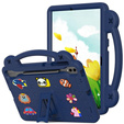Παιδική θήκη για Samsung Galaxy Tab S9 FE+ Plus, Cute Patterns, με βάση, σκούρο μπλε