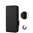 Θήκη για HTC U24 Pro 5G, Wallet Litchi Leather, μαύρη