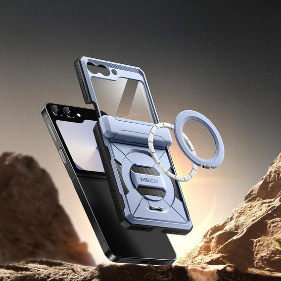 Θήκη Tongate MECH με MagSafe για Samsung Galaxy Z Flip7 FE / Z Flip6, μπλε