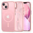 Θήκη για iPhone 13, για MagSafe, ERBORD Μatt Case, ροζ + Γυαλί οθόνης