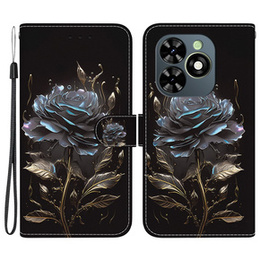 Θήκη με πτερύγιο για Infinix Hot 40i, Wallet, Rose μαύρη