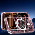 Θήκη για iPhone 17 Pro, για MagSafe, glitter, διάφανο ροζ