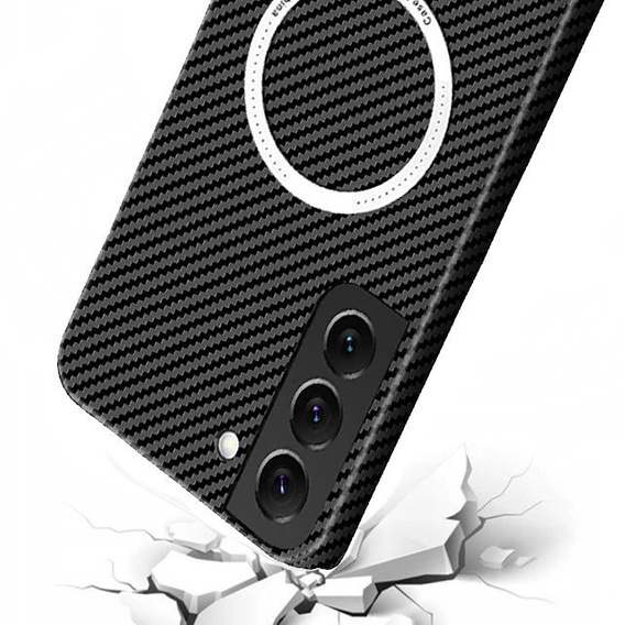 Θήκη για Samsung Galaxy S21, Magsafe Slim Carbon, μαύρη