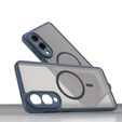 Θήκη για Samsung Galaxy S25 Edge, Kickstand Matt Case, για MagSafe, μπλε + Γυαλί οθόνης