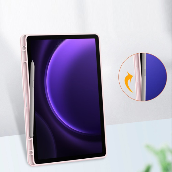 Θήκη για Samsung Galaxy Tab S10 Lite / S10 FE / S9 FE, Smartcase Hybrid, με χώρο για γραφίδα, ροζ