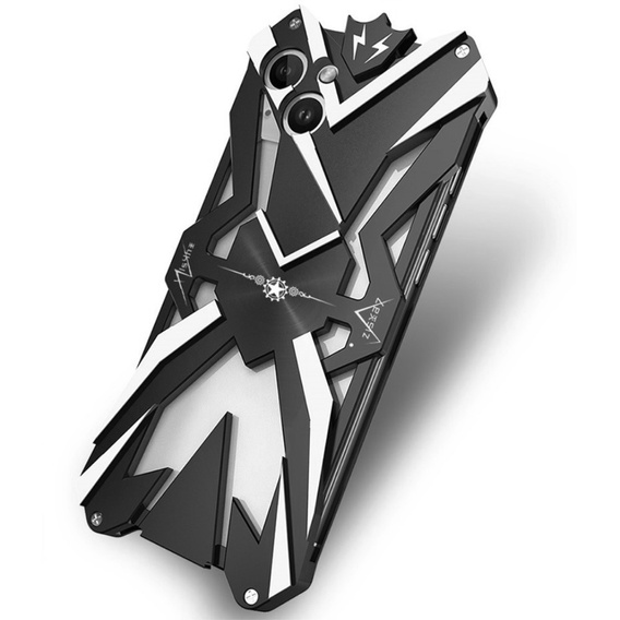 Θωρακισμένη θήκη για iPhone 15, Aluminum Alloy, μαύρη