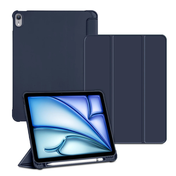 Θήκη για iPad Pro 11 2024, Smartcase με χώρο για γραφίδα, σκούρο μπλε