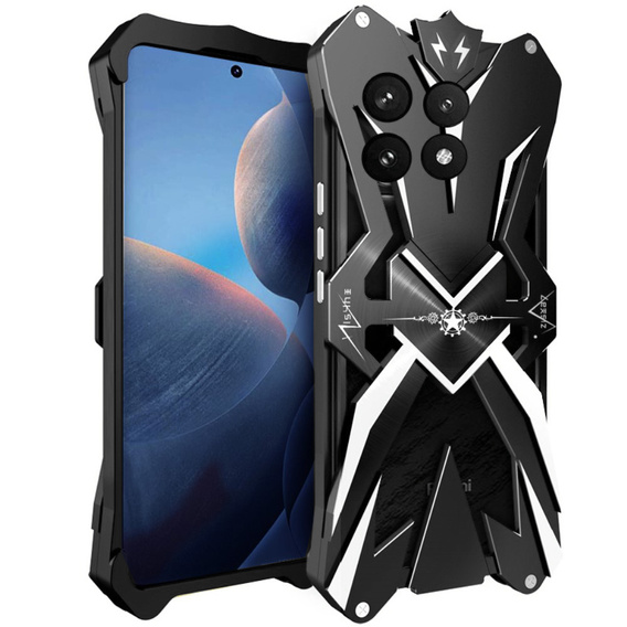 Θωρακισμένη θήκη για Xiaomi Poco F6 Pro, Aluminum Alloy, μαύρη