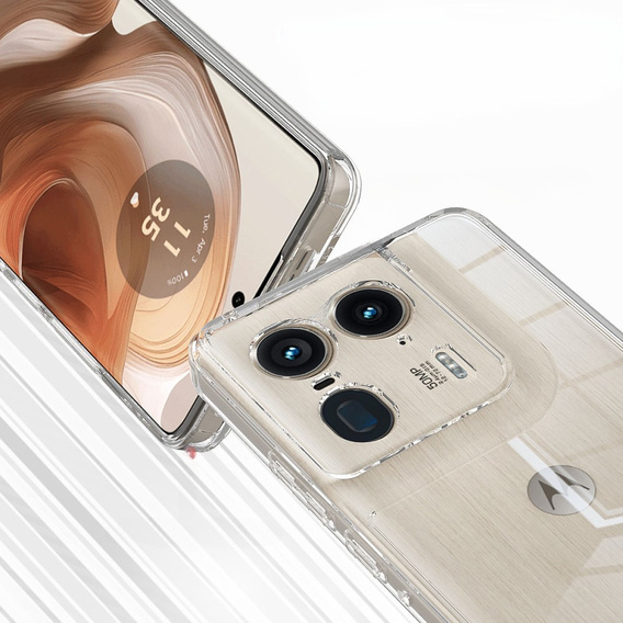 Θήκη για Motorola Edge 50 Ultra, Fusion Hybrid, διαφανής