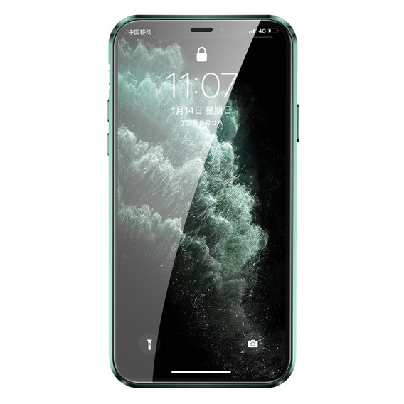 θήκη για το iPhone 12 Mini, Magnetic Dual Glass, πράσινη