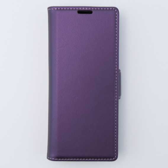 Θήκη για Samsung Galaxy Z Fold 5 5G, ERBORD Glossy Litchi, πορτοφόλι με πτερύγιο, μωβ