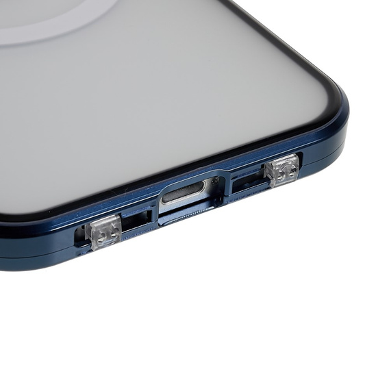 Μαγνητική θήκη MagSafe Dual Glass για iPhone 12, μπλε