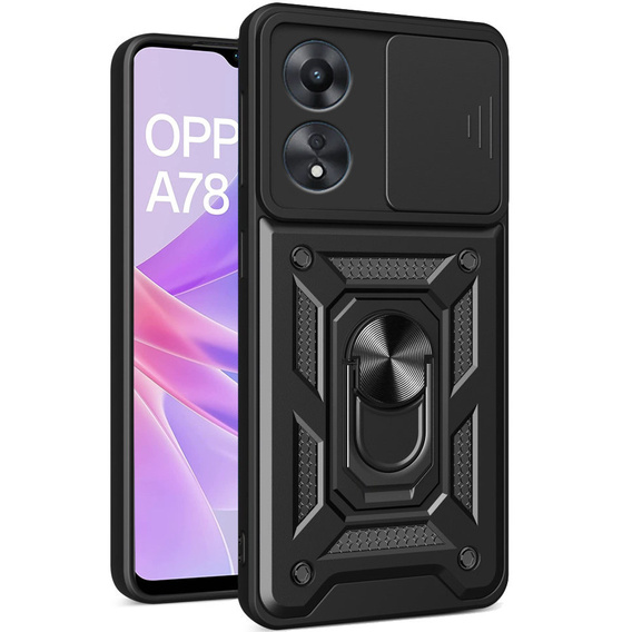 Θήκη για Oppo A78 5G, CamShield Slide, μαύρο