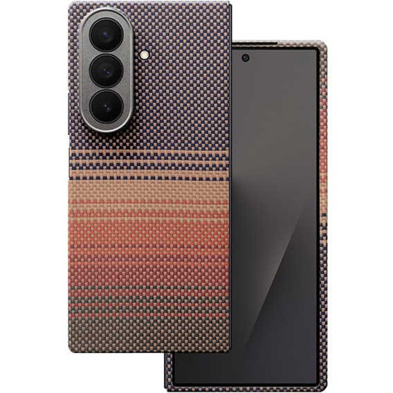 Θήκη για Samsung Galaxy Z Fold6 5G - μαγνητική ίνα αραμιδίου, πορτοκαλί