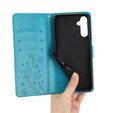 Θήκη με πτερύγιο για Samsung Galaxy A55 5G, Wallet, Butterfly, μωβ