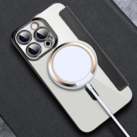Θήκη με πτερύγιο για iPhone 14 Pro, RFID Wallet MagSafe CamShield, μαύρη