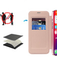 Θήκη με πτερύγιο για iPhone 16, RFID Wallet MagSafe CamShield, ροζ