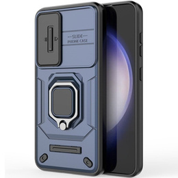 Θήκη για Samsung Galaxy S24, KickStand Camera Lens, μπλε