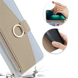 θήκη Wallet Zipper Pocket flip για το iPhone 14, Wallet Zipper Pocket, με καθρέφτη, μπλε